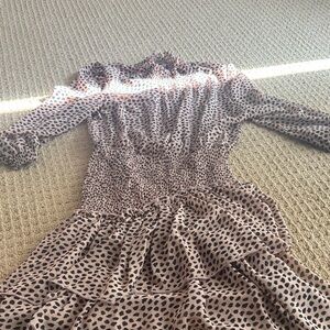 Leopard Print Ruffle Dress